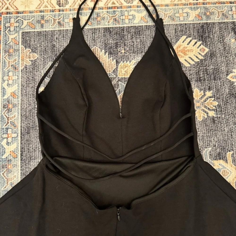 Lulus Women’s Believe in Love Black Backless Skater Dress Size Medium - Picture 7 of 14